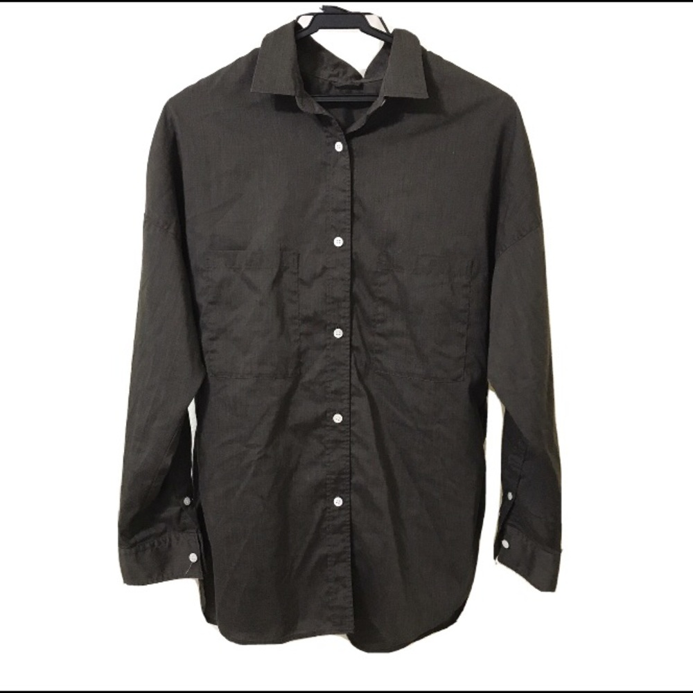 Adam Et Rope Womens Brown Button Down Japan M L